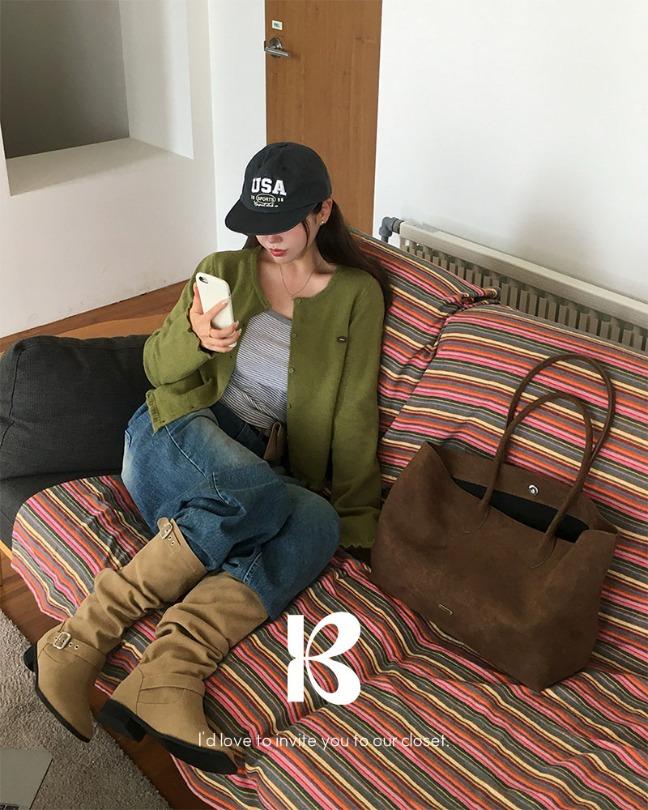 베이델리 [25F/W NEW][MADE/울함유]캔디 프릴 니트 가디건