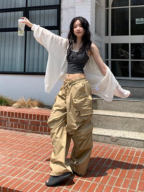 solid work pants, 2color