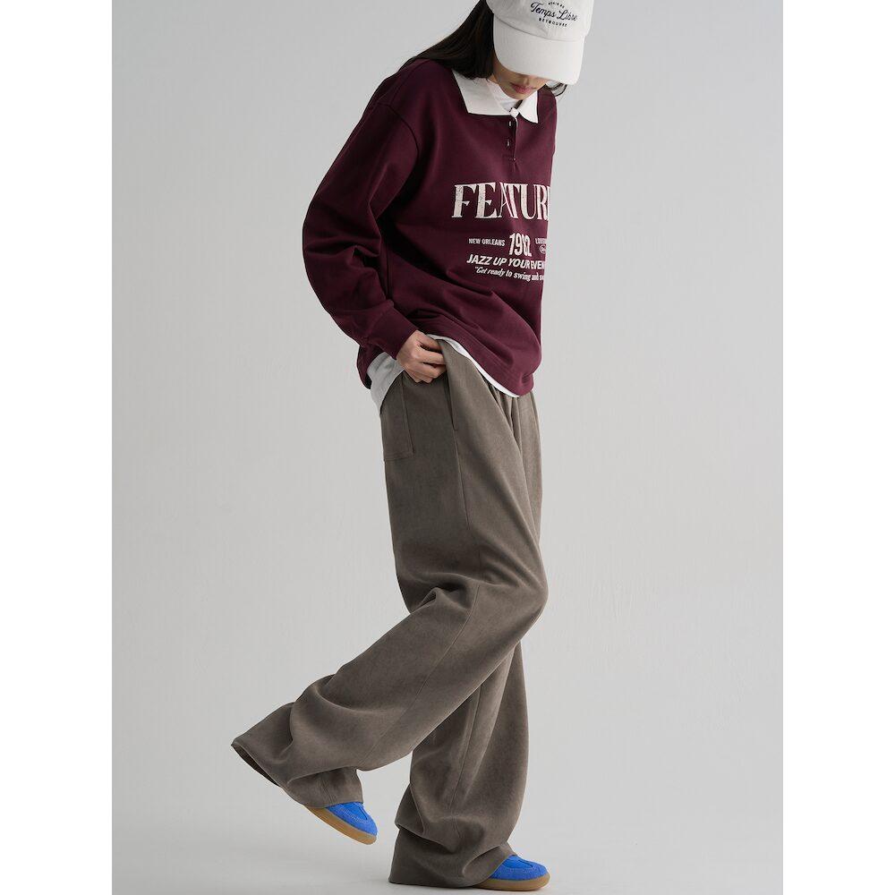 에잇세컨즈 폴리피치 밴딩 팬츠  옐로이시 브라운 (356121WM8B)