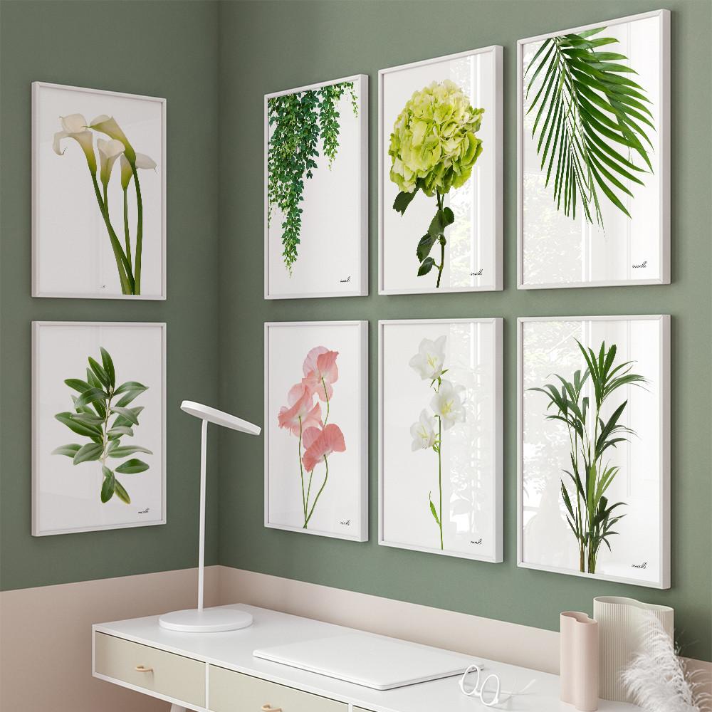 식물 플랜테리어 패브릭 액자 카페 인테리어 해바라기 그림 꽃  포스터 개업 집들이 선물