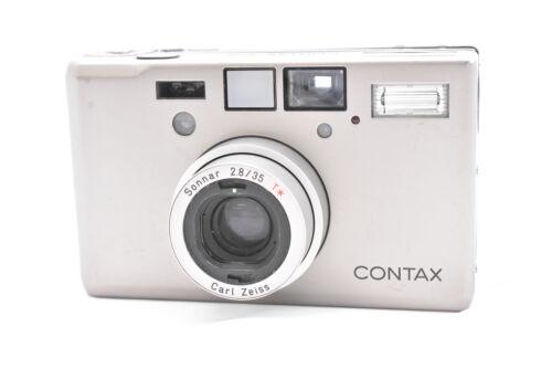 더블 치아 콘탁스 T3 실버 컴팩트 필름 카메라(t4723)