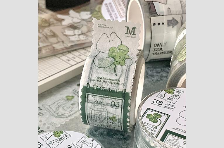 [냥냥빔] Stamp masking tape - Clover