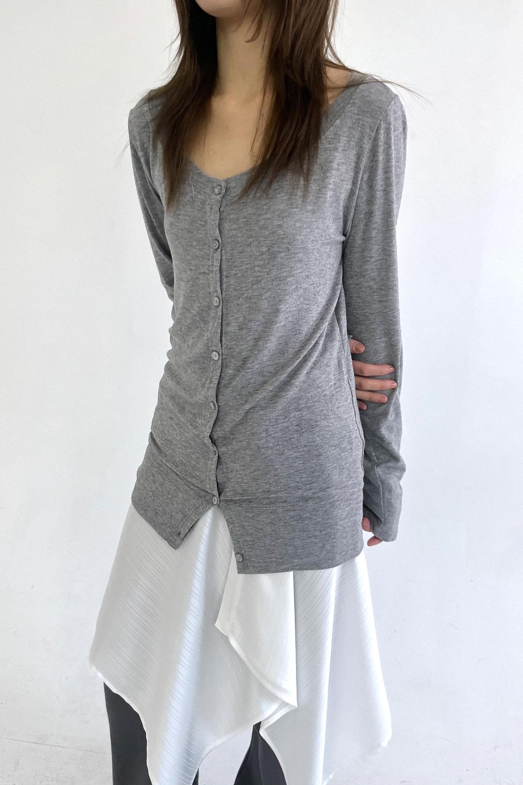 U-NECK LONG CARDIGAN