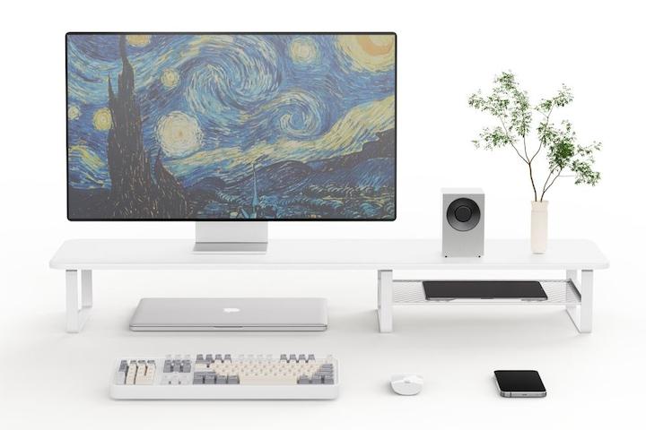 DS-79 와이드 및 보조 선반 받침대 대형 모니터 받침 높은 스탠드 790 mm