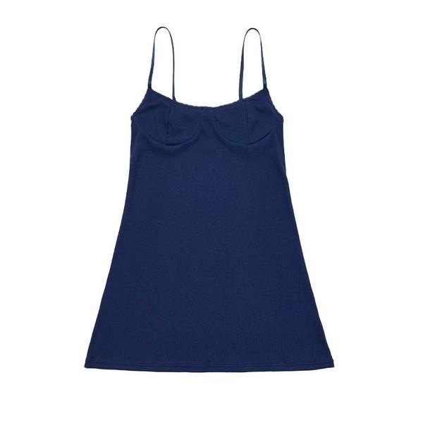 Sweetheart Slip Dress(Navy)