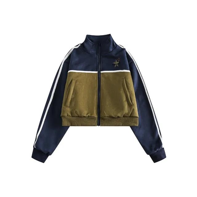 배색 라인 집업 점퍼