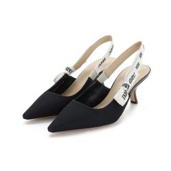 22SS DIOR 디올 자디올 슬링백 펌프스 힐 블랙 KCC200TFL