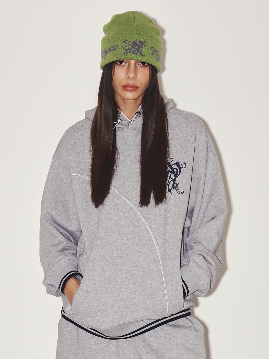 EMBLEM LINING HOODIE GRAY