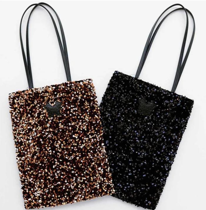 안나수이 스팽글 토트백