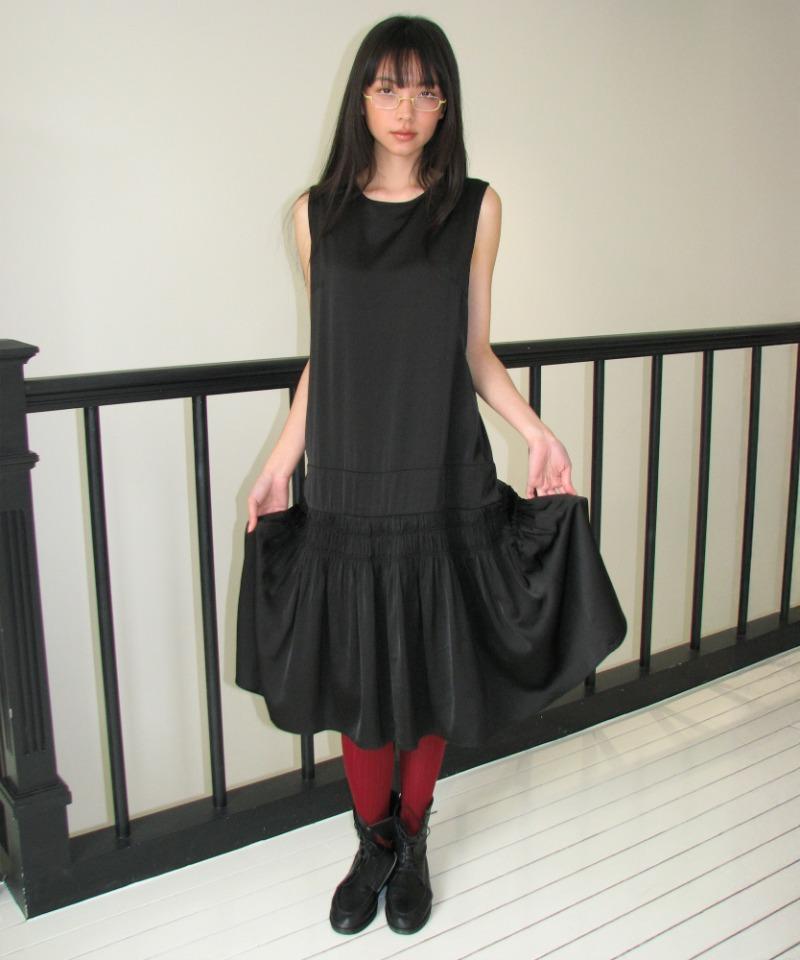 Silk wave dress (Black)