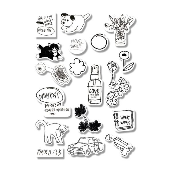 mini drawing sticker pack 03 (불투명)