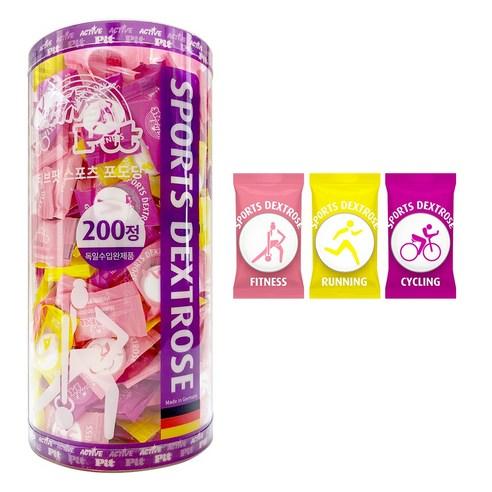 액티브핏 스포츠 포도당 캔디 200정 3가지맛 대용량 독일산, 200정, 1개