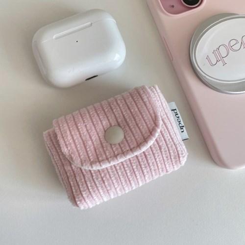 corduroy mini pouch (strawberry milk)