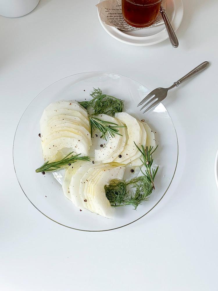 듀라렉스 리즈 디저트 디너 타원 접시 내열 강화 유리 투명 플레이트 3size