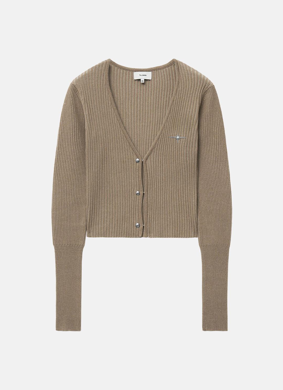 KNIT BOLERO CARDIGAN beige