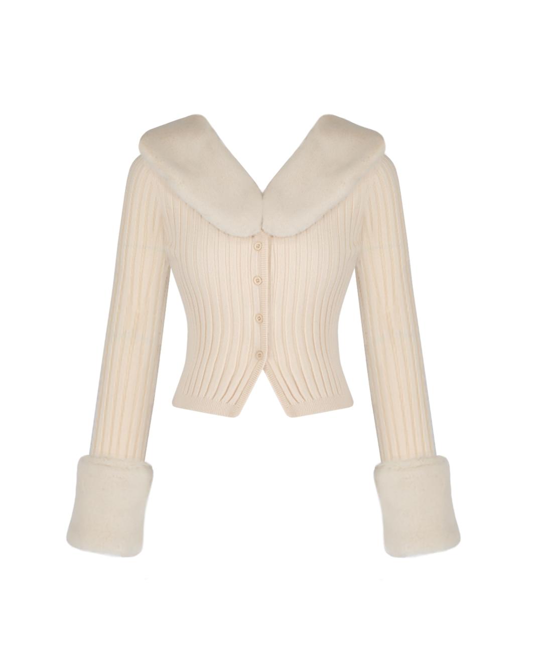Pudding fur cardigan