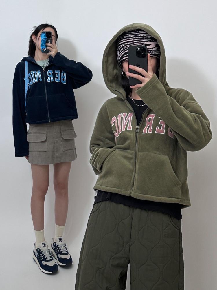 후리스 후드 집업