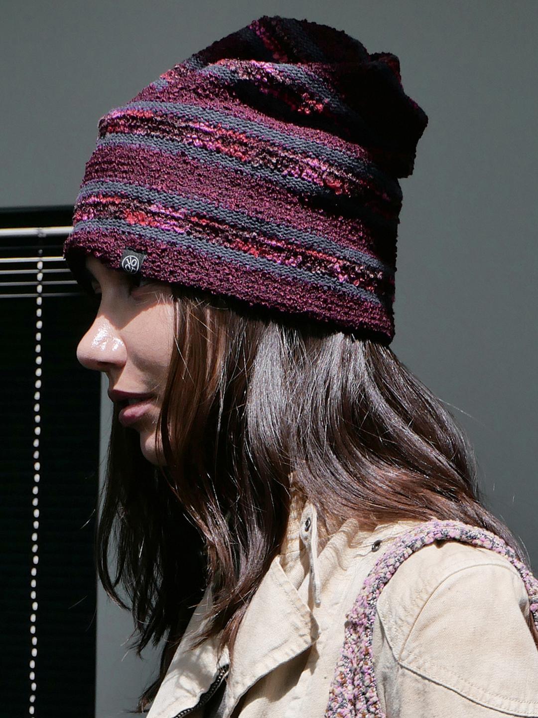 Knit Hat&Neck Warmer_Burgundy