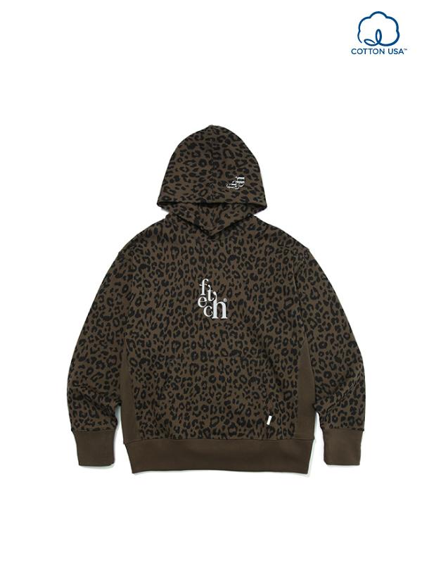 U.S COTTON LEOPARD HOODIE KHAKI