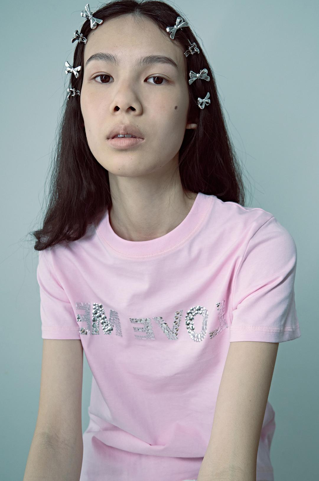 G_LOVE CAT T-SHIRT / PINK