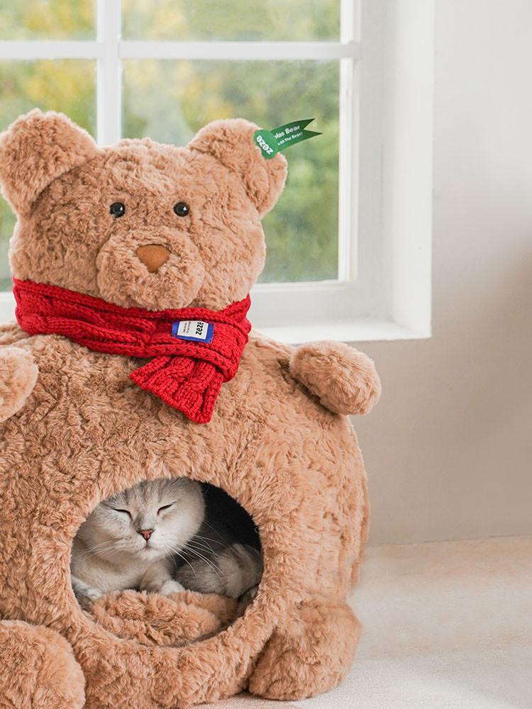 고양이동굴 반려견하우스 귀여운 숨숨집 곰돌이집