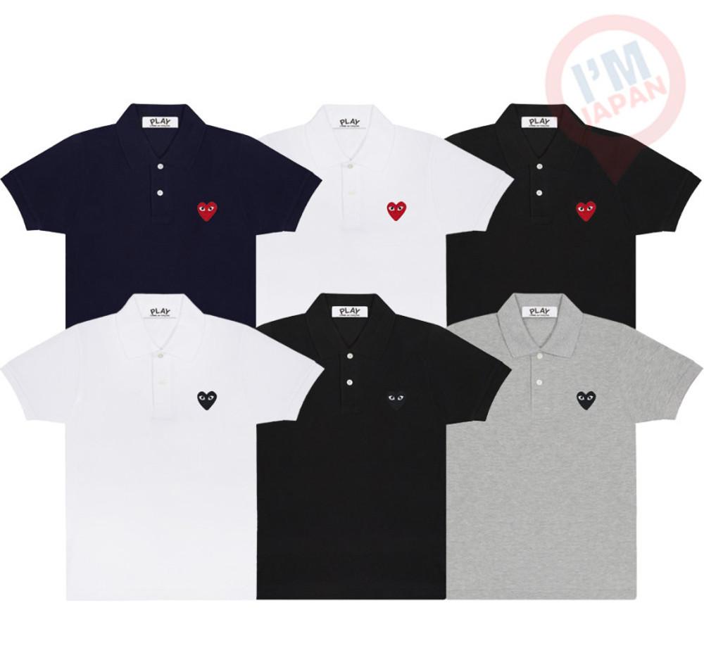 꼼데가르송 PK카라티 블랙 레드와펜 폴로티