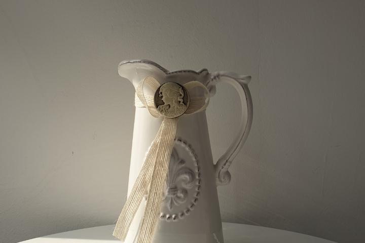 [5%쿠폰]까메오 세라믹 도자기 핸들 손잡이 화병 꽃병 꽃화병