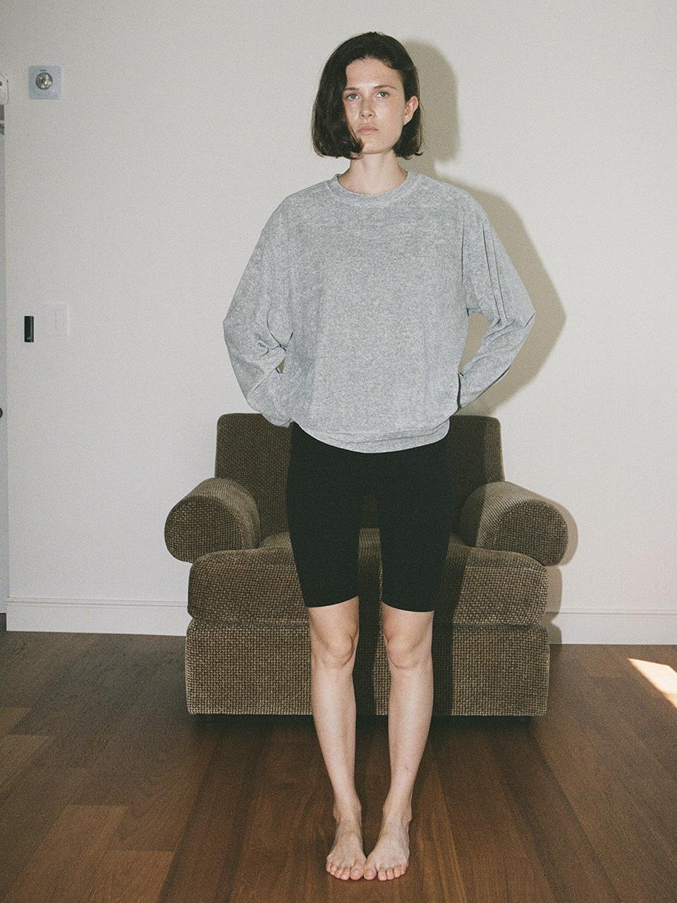 soft terry sweatshirt - grey