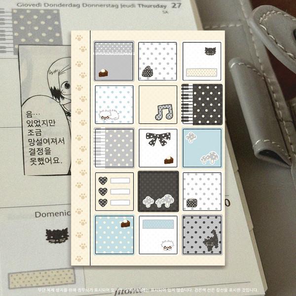 (스티커) A7도트밀크티모조지