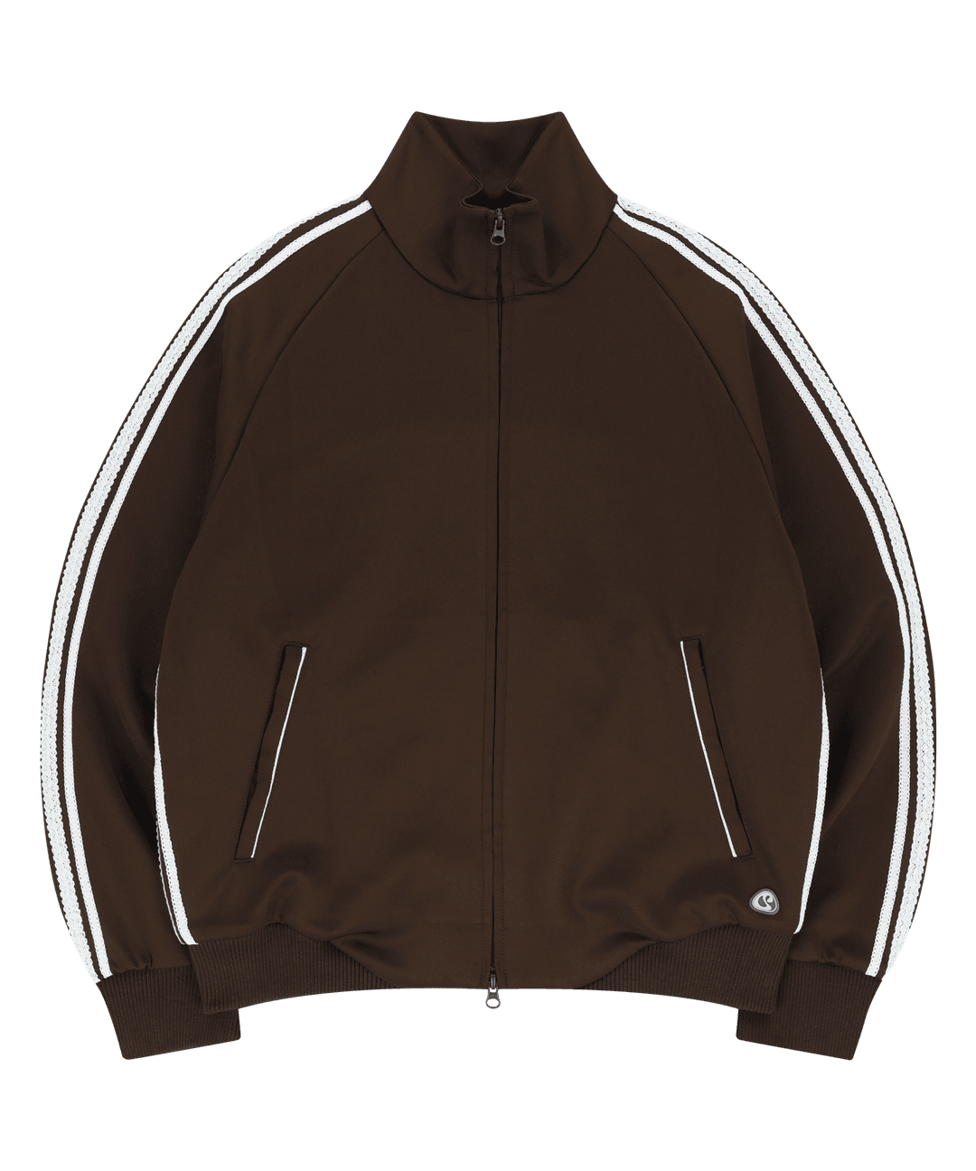 LACE TRACK JACKET BROWN