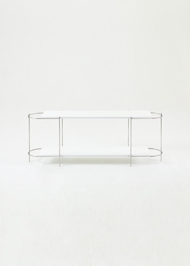 Round Frame Shelf 1200 - WH