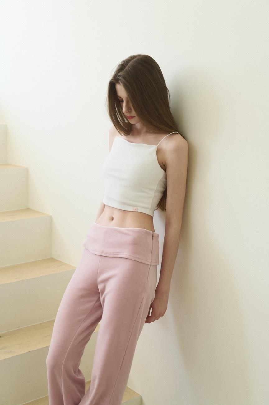 Basic String Sleeveless Top_White