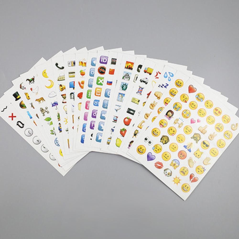핸드폰 이모지 스티커 휴대폰 이모티콘 스티커 12매
