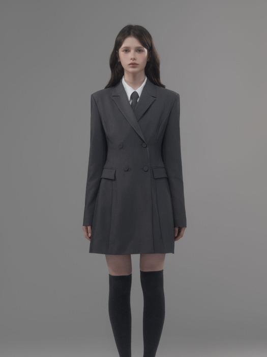 Jenn Suit Jacket Dress - Grey