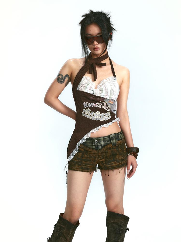 OPEN AESTHETIC Knit Two Piece Bra Sleeveless