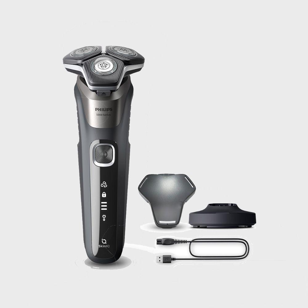 [쇼핑백/쉐이빙젤/양말 증정] PHILIPS 필립스 SkinIQ 5000 시리즈 전기면도기 S5887/29 카본 그레이