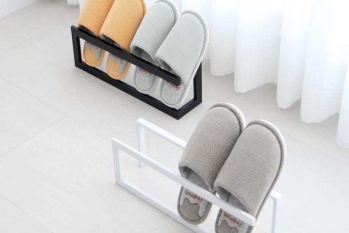 심플 인테리어 모던 철제 실내화 슬리퍼 거치대 2color