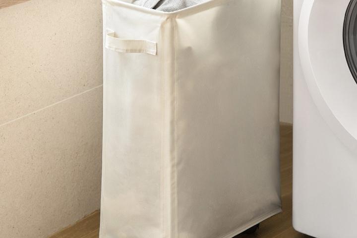 이동식 슬림 와이드 무지 빨래바구니