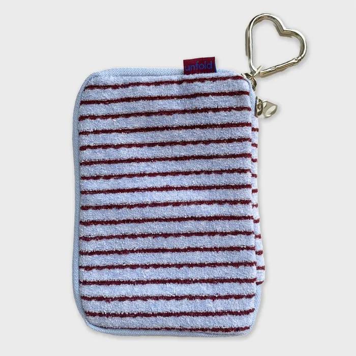 Terry travel wallet (blue-burgundy) 여권지갑