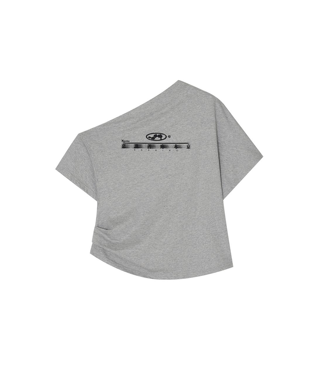 (6/27 Pre-Order) Zen One Shoulder Top Gray