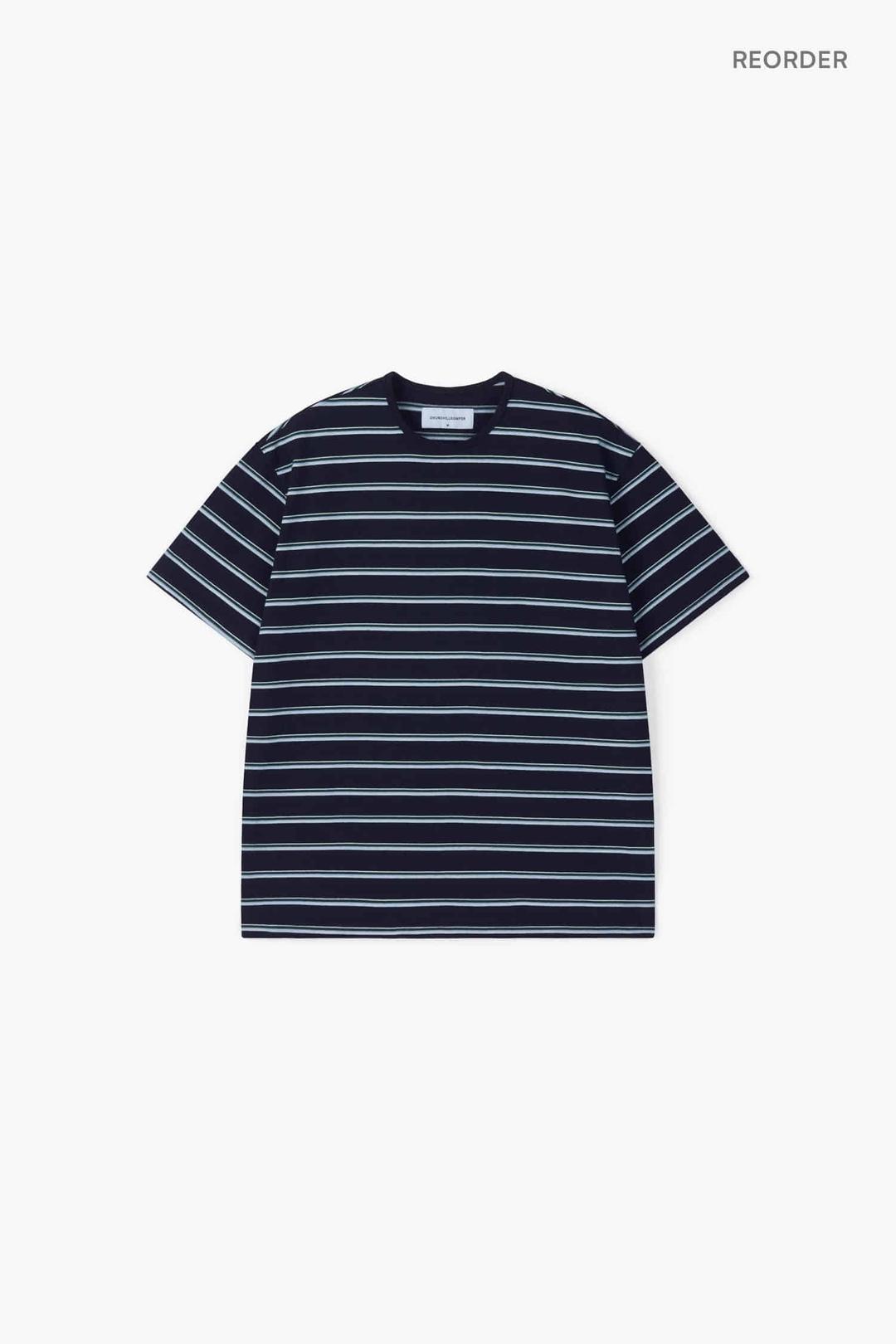 INDIGO STRIPE T-SHIRT INDIGO GREEN [재입고]