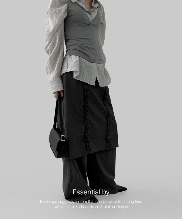 매니크 [Essential] 세실 와이드 핀턱 슬랙스