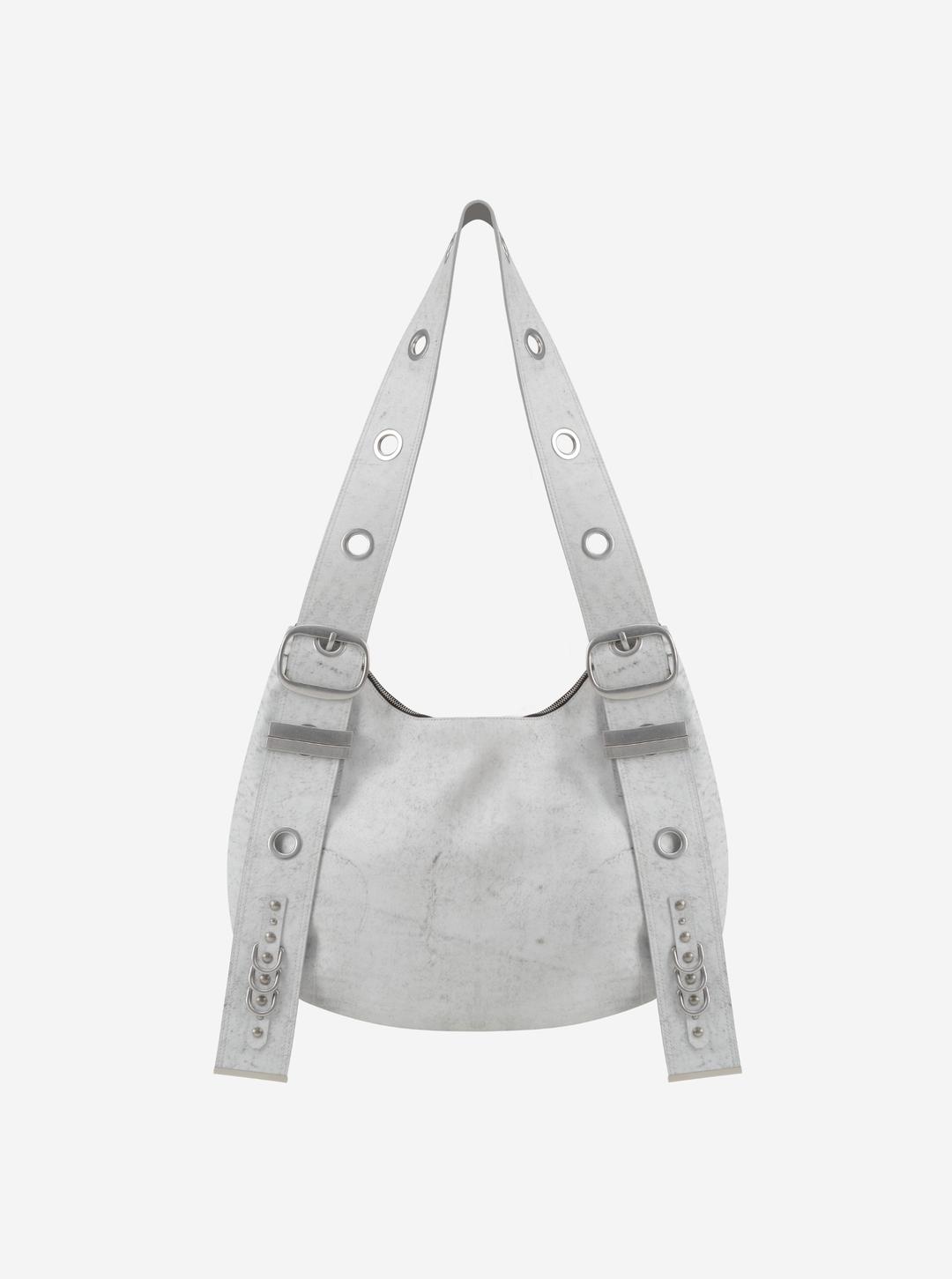 BELLA WIDE STRAP HOBO BAG DIRTY WHITE