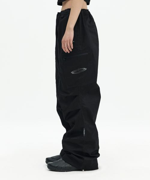 Drawstring Cargo Pant - Black