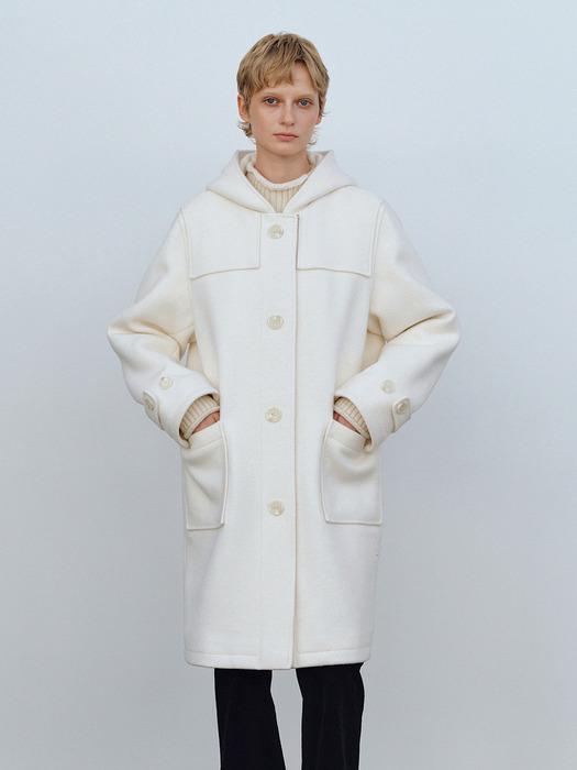 Carol hooded coat (Ivory)