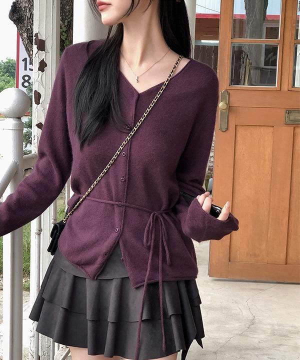 [스트랩][SET][고퀄리티][울][비스코스] 비욘드 스트랩 여리 브이 가디건 (6color)