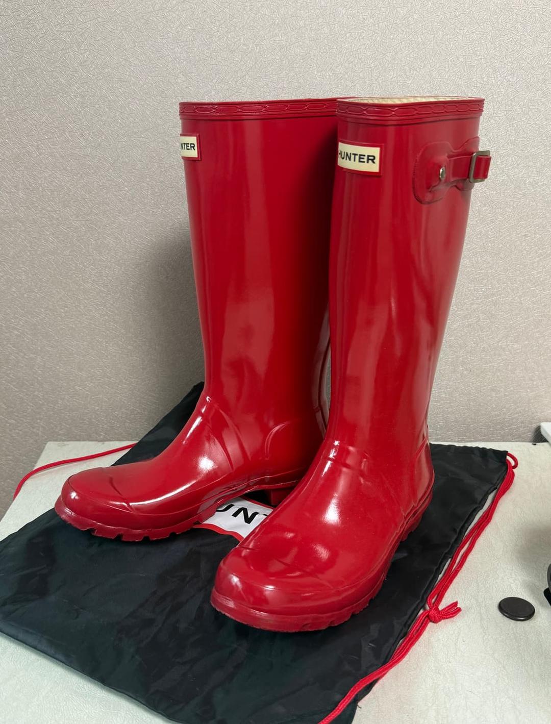 Hunter Rain Boots Glossy Red | 후루츠패밀리