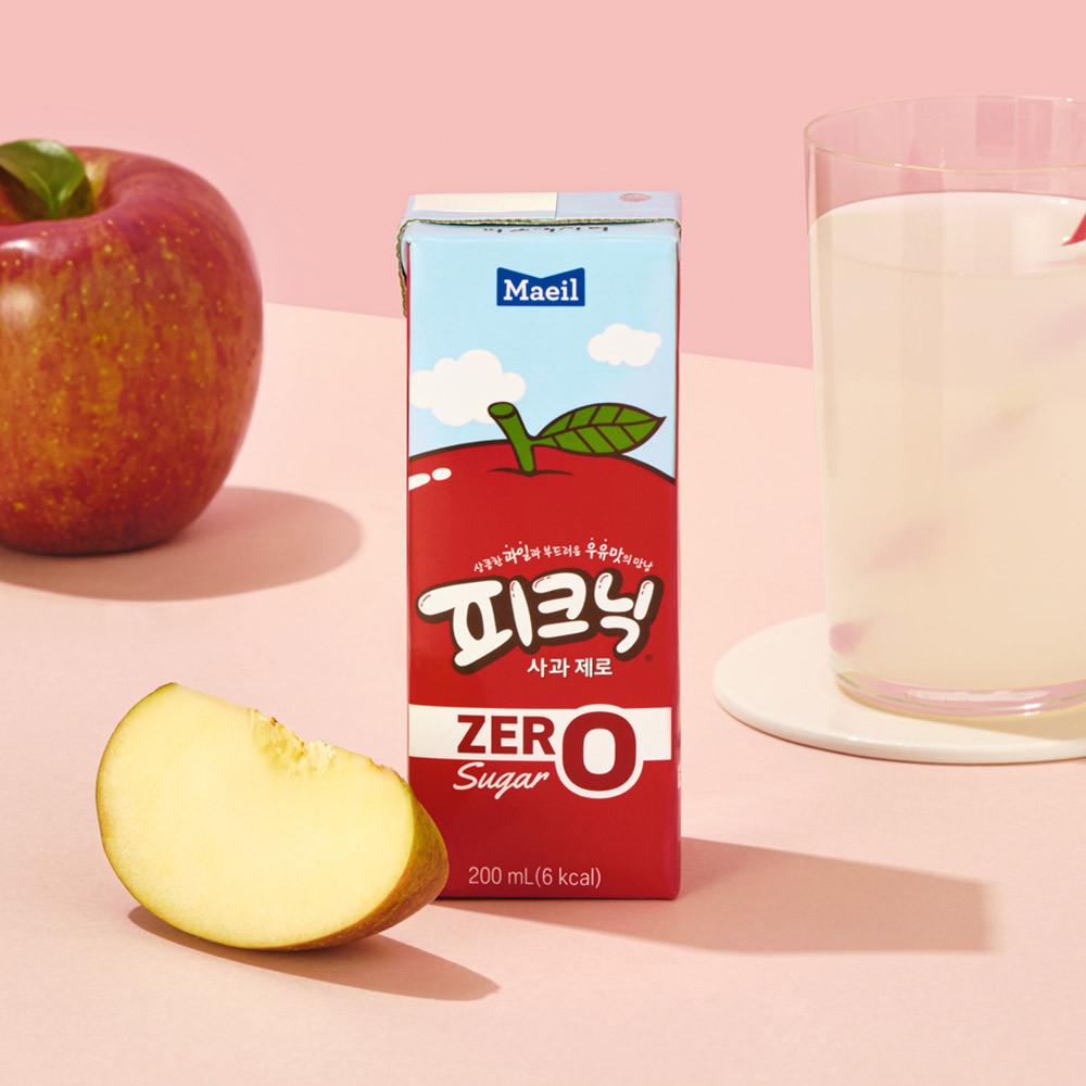 피크닉 사과 제로 200ml 24팩 [원산지:상세설명에 표시]
