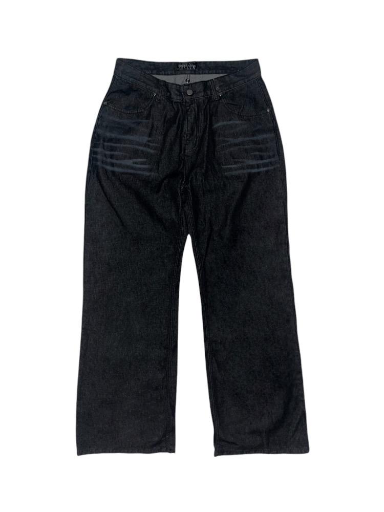 Star Denim Pants (Black)