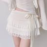 미랑미랑 레이스 프릴 캉캉 리본 르젤라 미니스커트